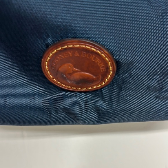 Dooney & Bourke Blue and Brown Logo Bag - Picture 2 of 14